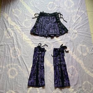 Japanese Brand Seditionaries Algonquins Text Skirt + Leg Covers Set